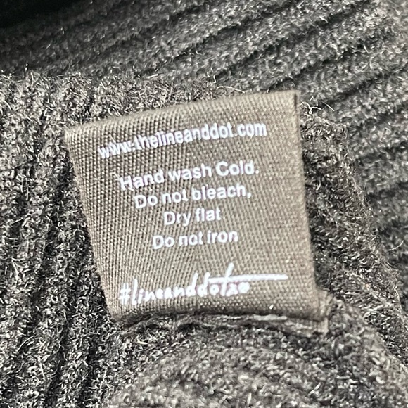 Line + Dot Black Alder Funnel Neck Rib Knit Sweater Size Small - Picture 9 of 12